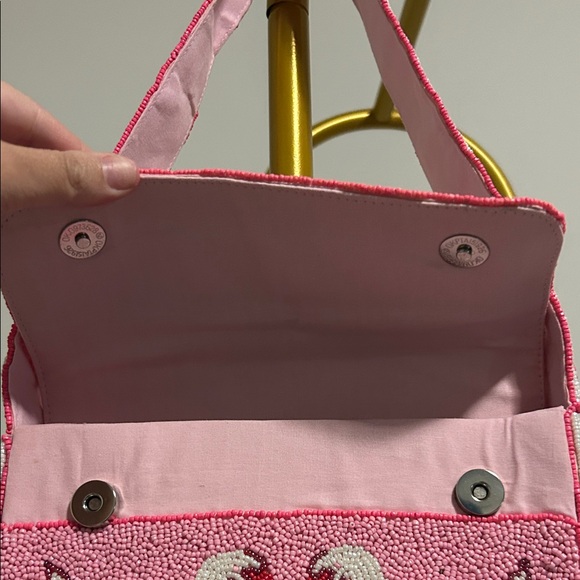 Francesca's Collections Pink Floral Embroidered Shoulder Bag - Picture 4 of 5